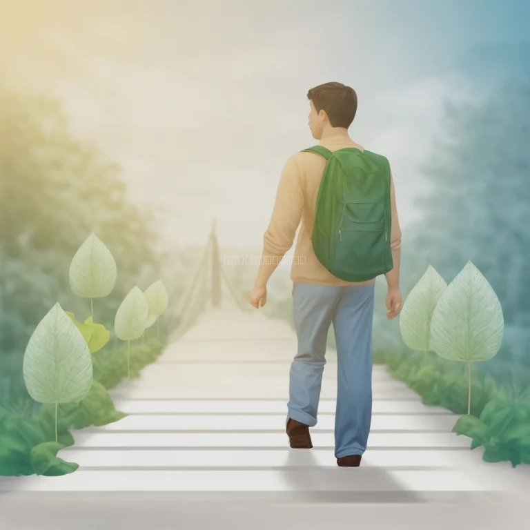 Empowered person on a path representing self-mastery